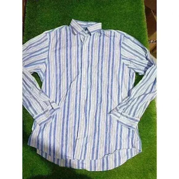 Polo Ralph Lauren Regent Custom Fit Button Down Shirt 18 36/37 MultiColor Stripe - Picture 1 of 4